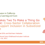 It Takes Two To Make a Thing Go Right: Cross-Sector Collaboration to Support Inclusion in Subsidized Care